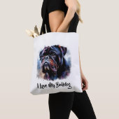 Ik hou van mijn Bulldog Canvas tas (Dichtbij)