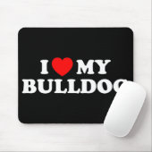 Ik hou van mijn Bulldog Mousepad Muismat (Met muis)