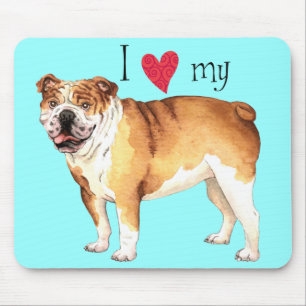Ik hou van mijn Bulldog Muismat
