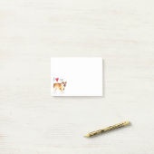 Ik hou van mijn Bulldog Post-it® Notes (Op bureau)