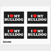 Ik hou van mijn Bulldog Sticker (Vel)