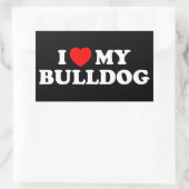 Ik hou van mijn Bulldog Sticker (Tas)