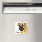 Ik hou van mijn Bullmastiff Magneet (Insitu (Vaatwasser))