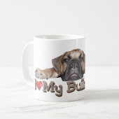 Ik hou van mijn Bullmastiff Mok (Voorkant links)