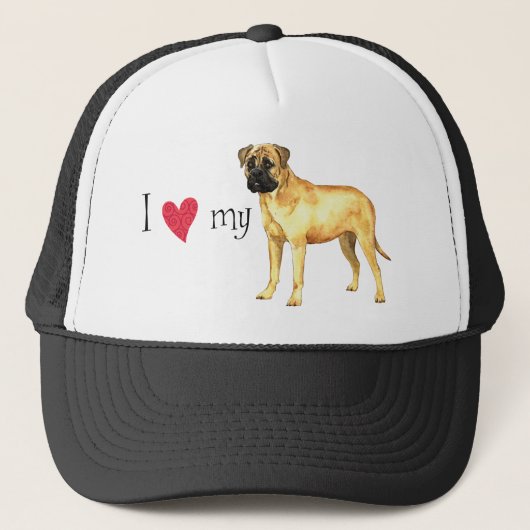 Ik hou van mijn Bullmastiff Trucker Pet (Voorkant)