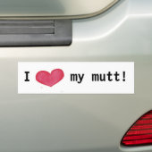 Ik hou van mijn bumpersticker (Op auto)