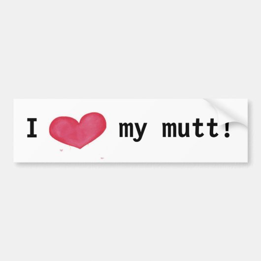 Ik hou van mijn bumpersticker (Voorkant)
