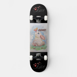 Ik hou van mijn Bunny cartoon geanimeerd afbeeldin Persoonlijk Skateboard