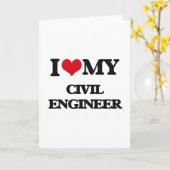 Ik hou van mijn burgeringenieur kaart (Gele Bloem)