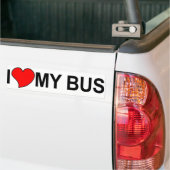 Ik hou van mijn bus bumpersticker (Op Truck)