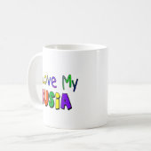 Ik hou van mijn Busia (Poolse grootmoeder) Koffiemok (Voorkant links)