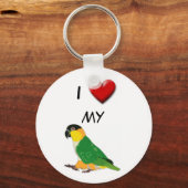 Ik hou van mijn caique sleutelhanger (Voorkant)