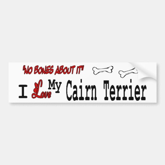 Ik hou van mijn CAIRN TERRIER Bumpersticker (Voorkant)