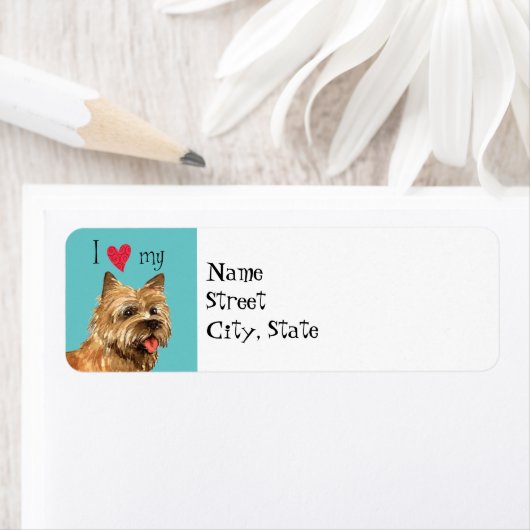 Ik hou van mijn Caïro Terrier Etiket (Insitu)