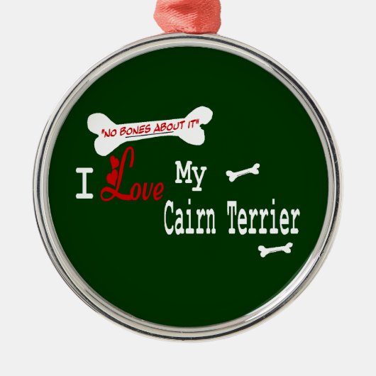 Ik hou van mijn Caïro Terrier Metalen Ornament (Voorkant)