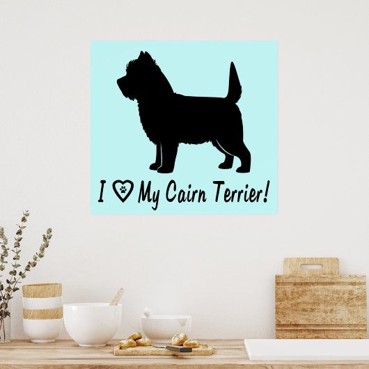 Ik hou van mijn Caïro Terrier Poster (Keuken)