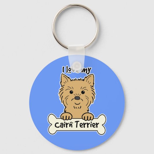 Ik hou van mijn Caïro Terrier Sleutelhanger (Voorkant)