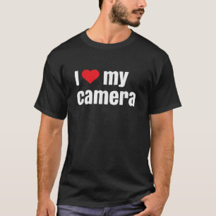 Ik hou van mijn camerafotograaf cadeau voor mannen t-shirt