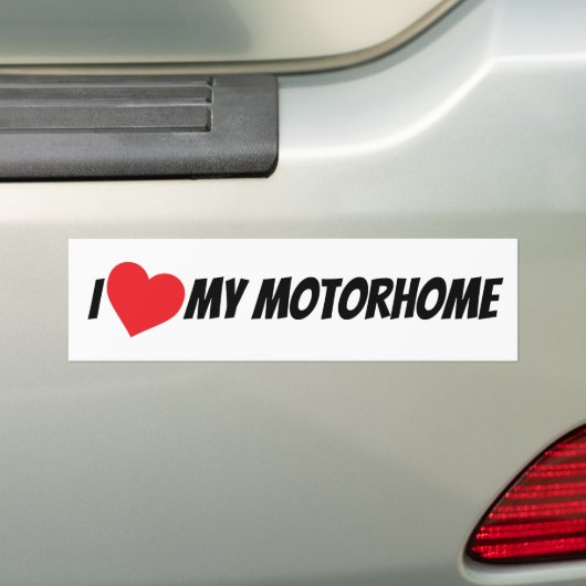 Ik hou van mijn camper grote rode liefde hart bumpersticker (Op auto)