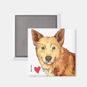 Ik hou van mijn Canaan Dog Magneet (Voorkant / Achterkant)