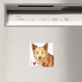 Ik hou van mijn Canaan Dog Magneet (Insitu (Vaatwasser))