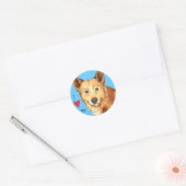 Ik hou van mijn Canaan Dog Ronde Sticker (Envelop)