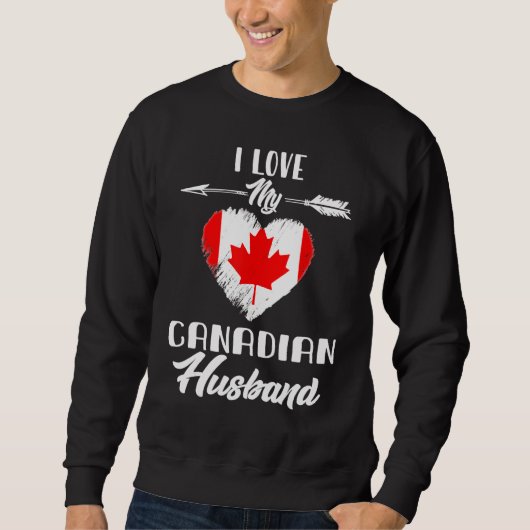Ik hou van mijn Canadese echtgenoot Canada Trui (Voorkant)