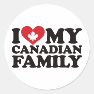 Ik hou van mijn Canadese familie Ronde Sticker