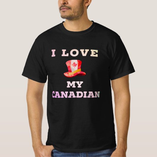 Ik hou van mijn Canadese Pet Gift Quebec T-shirt (Voorkant)