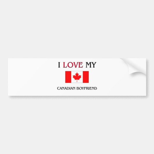 Ik hou van mijn Canadese vriend Bumpersticker (Voorkant)