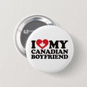 Ik hou van mijn Canadese vriend Ronde Button 5,7 Cm (Voorkant /achterkant)
