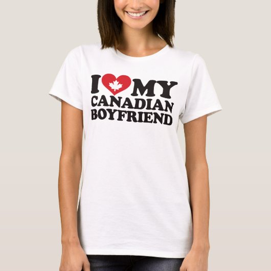 Ik hou van mijn Canadese vriend T-shirt (Voorkant)