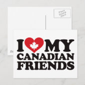 Ik hou van mijn Canadese vrienden Briefkaart (Voorkant / Achterkant)