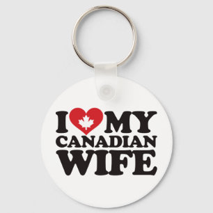 Ik hou van mijn Canadese vrouw Sleutelhanger