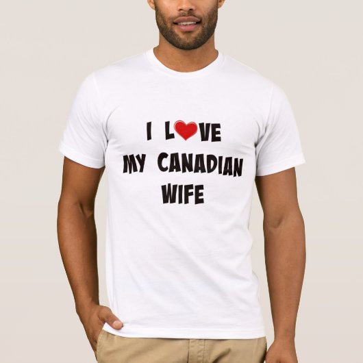 Ik hou van mijn Canadese vrouw T-shirt (Voorkant)