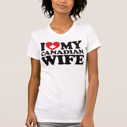 Ik hou van mijn Canadese vrouw T-shirt (Voorkant)