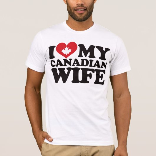 Ik hou van mijn Canadese vrouw T-shirt (Voorkant)