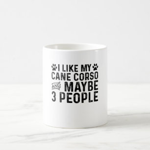 Ik hou van mijn Cane Corso en 3 personen Koffiemok