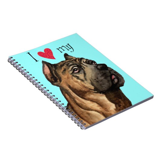 Ik hou van mijn Cane Corso Notitieboek (Rechterzijde)