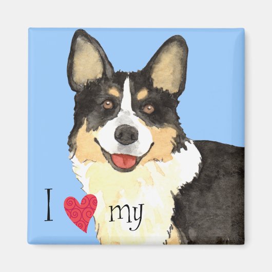 Ik hou van mijn Cardigan Welsh Corgi Magneet (Voorkant)