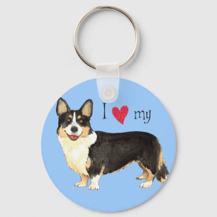Ik hou van mijn Cardigan Welsh Corgi Sleutelhanger