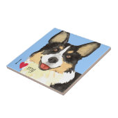 Ik hou van mijn Cardigan Welsh Corgi Tegeltje (Zijkant)