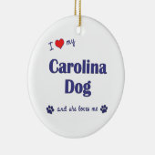 Ik hou van mijn Carolina Dog (Vrouw Dog) Keramisch Ornament (Rechts)