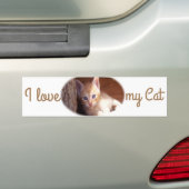 Ik hou van mijn Cat Bumpersticker (Op auto)