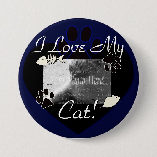 Ik hou van mijn Cat Button (Voorkant)