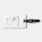 Ik hou van mijn Cat, Cute, Cool Bagagelabel (Voorkant horizontaal)