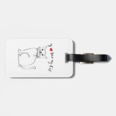 Ik hou van mijn Cat, Cute, Cool Bagagelabel (Achterkant horizontaal)