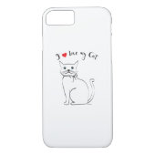 Ik hou van mijn Cat, Cute, Cool Case-Mate iPhone Case (Achterkant)