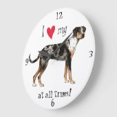 Ik hou van mijn Catahoula Leopard Dog Grote Klok (Hoek)