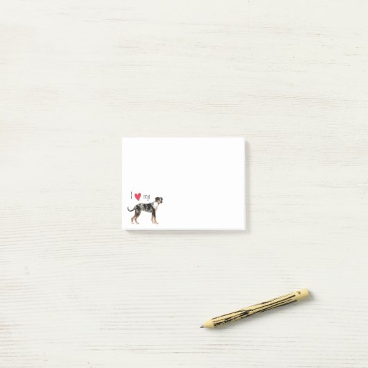 Ik hou van mijn Catahoula Leopard Dog Post-it® Notes (Op bureau)